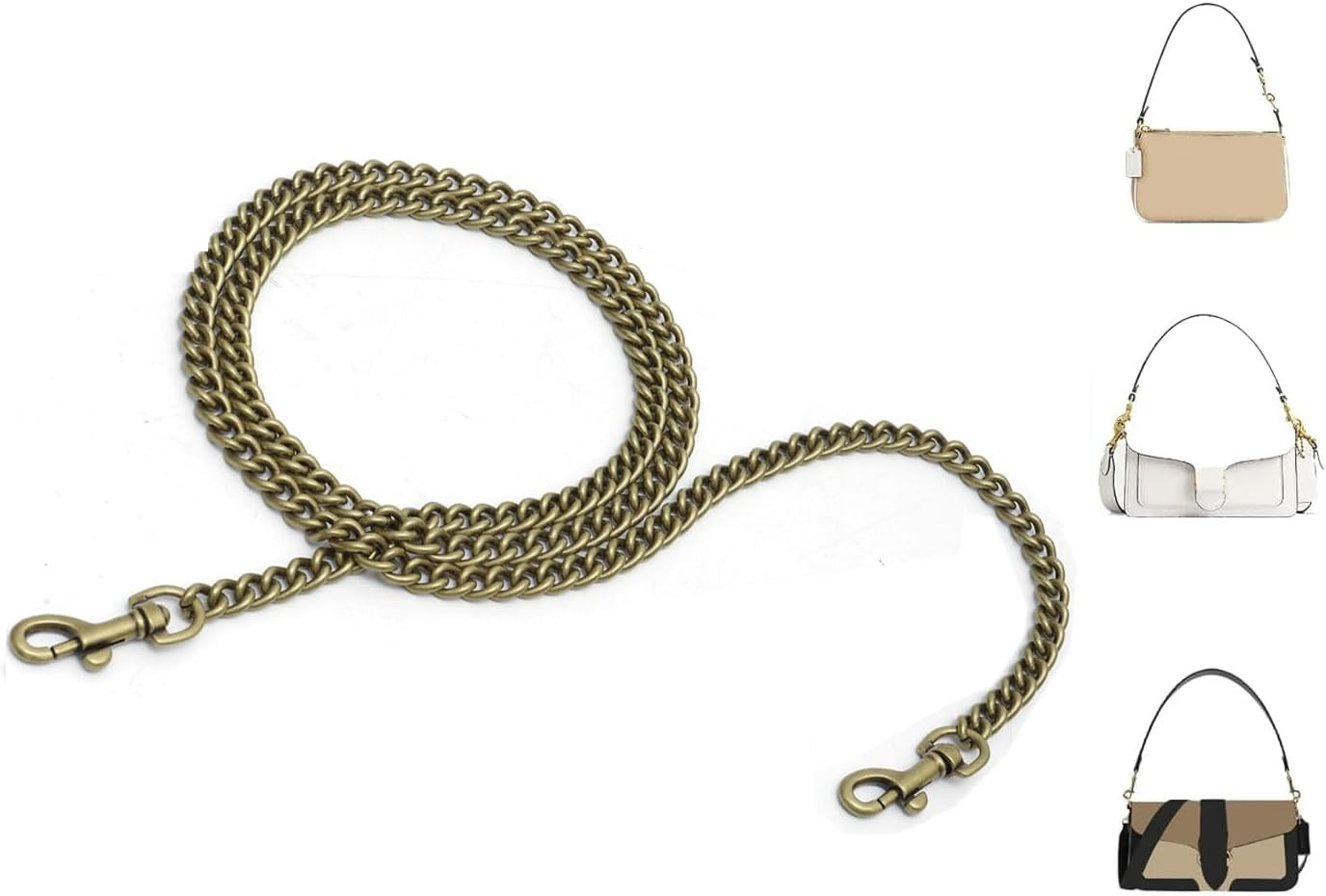 Oaikor Iron Flat Antique Bag Chain Strap for Replacement Purse Shoulder Handbag