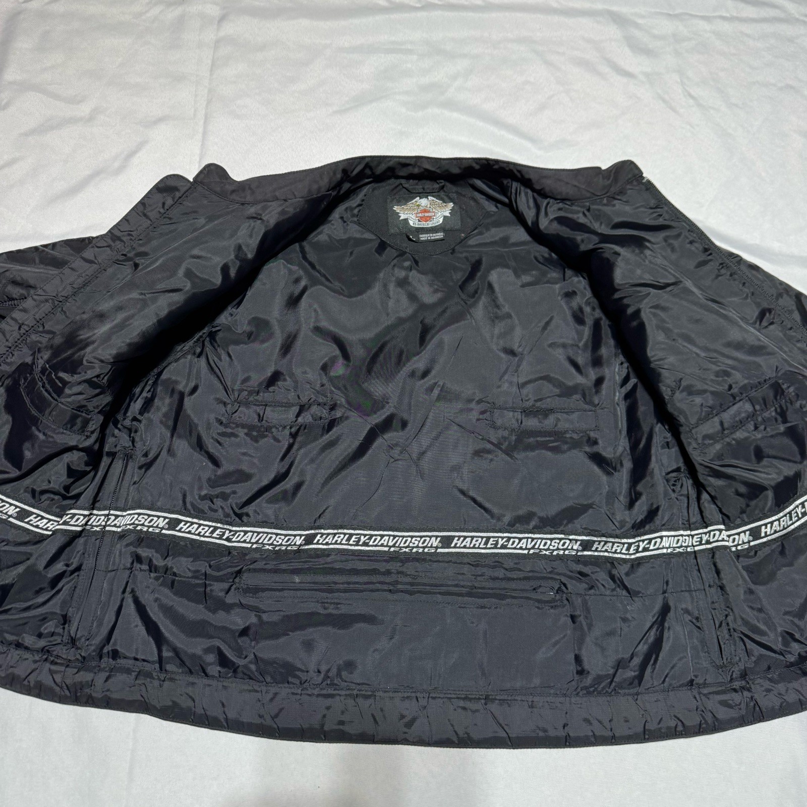 Harley Davidson FXRG Womens Quilted Inside Vented Liner Mid Layer Jacket Sz. L