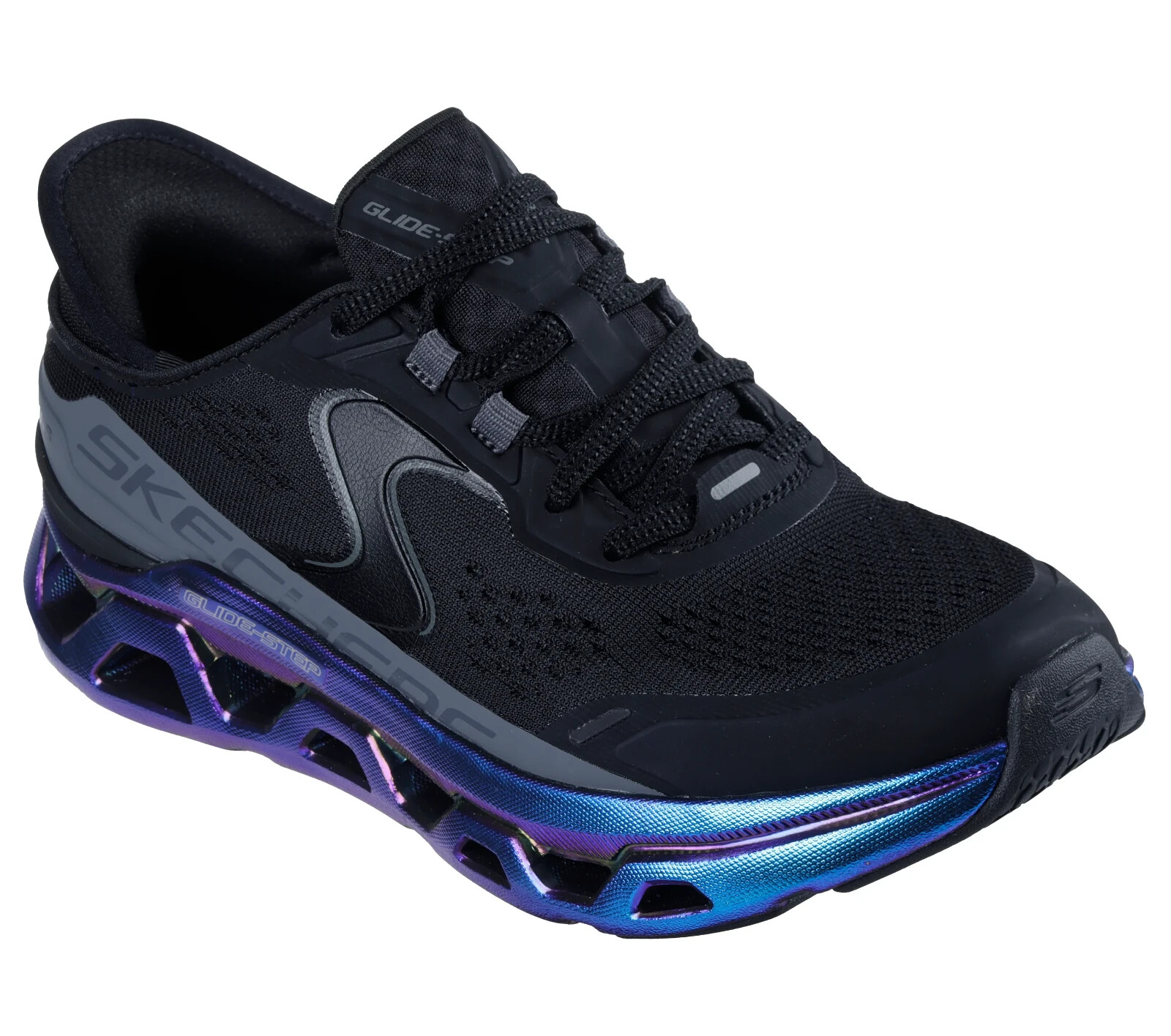 Skechers Shoes Women Slip Ins Sport Black Glide Glow Comfort Memory Foam 150516