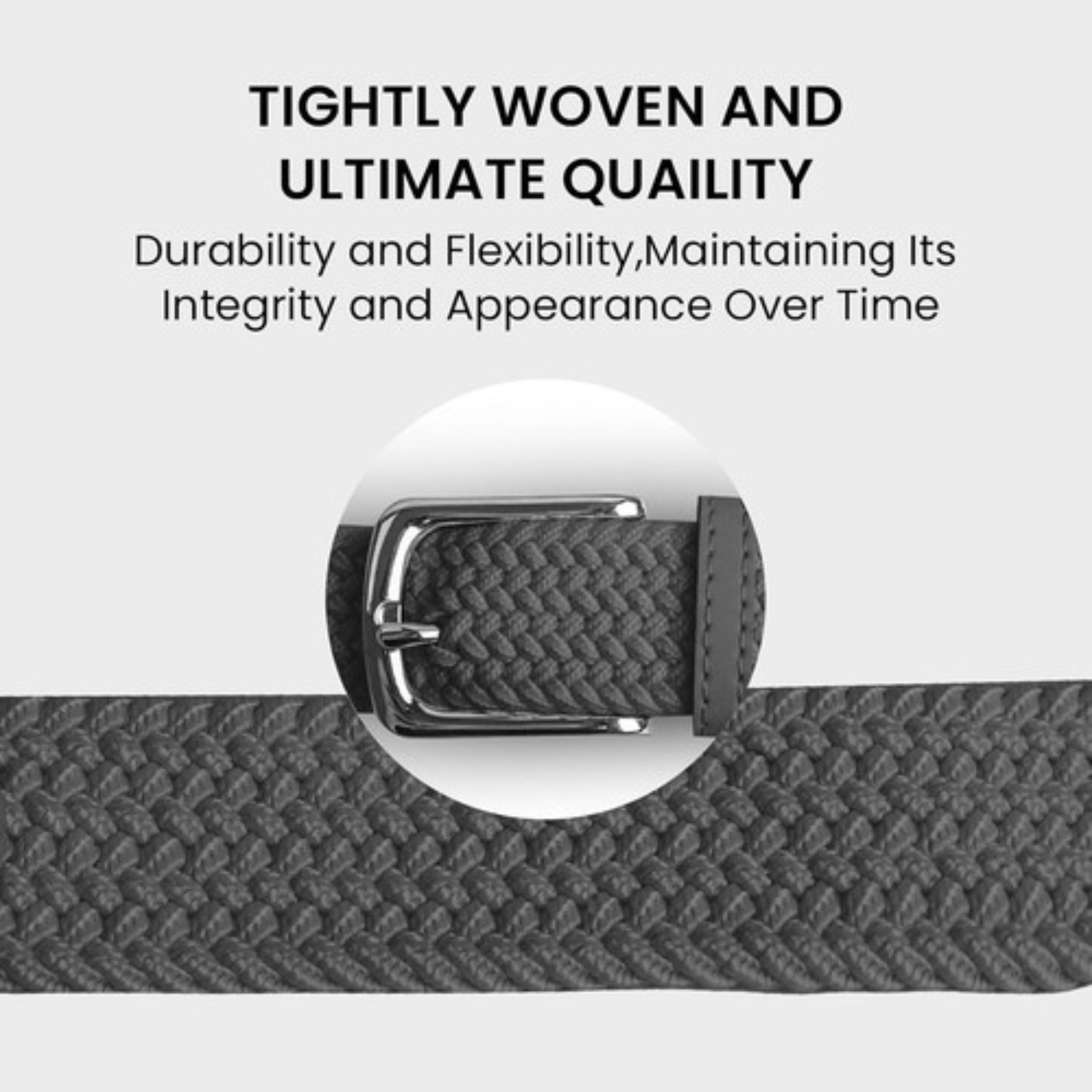 Golf Belts for Men Women 3 Pack Braided Elastic Fabric Stretch Canvas Woven Belt