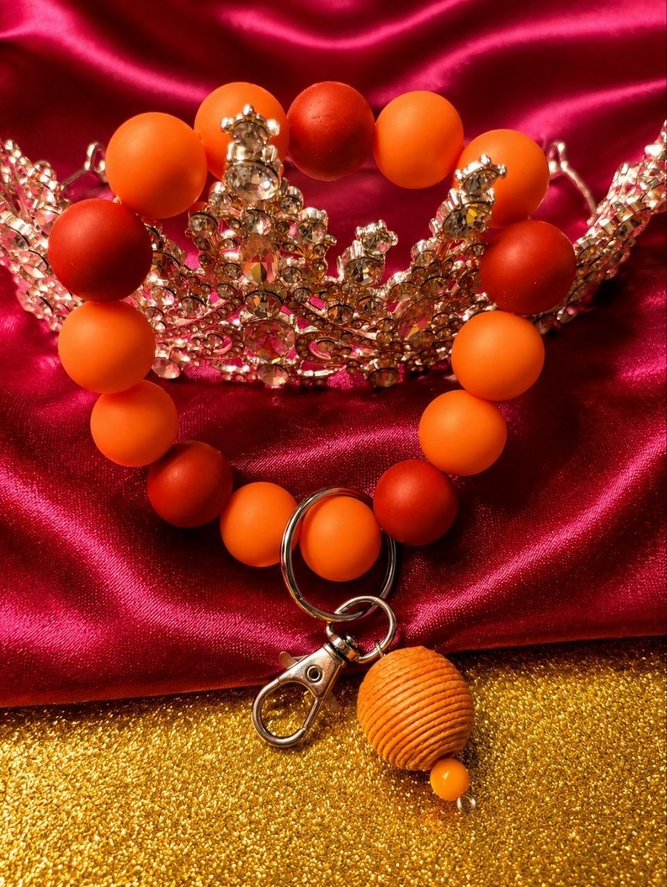 Handmade Silicone Beaded Keychain Wristlets – Choose Your Style