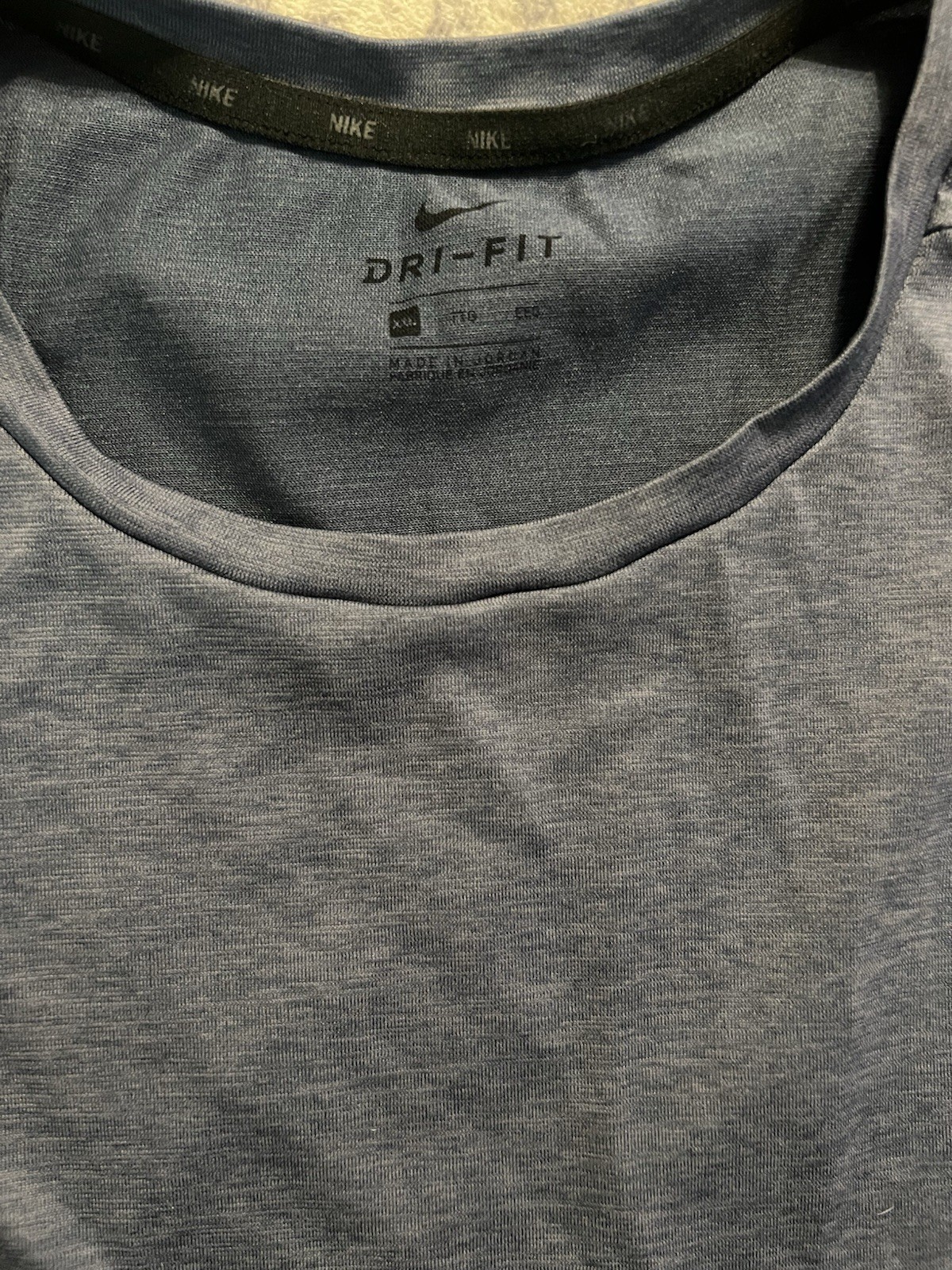 Nike Dri-FIT Men’s XL Gray/Orange Graphic Logo Crew Neck Tee Breathable