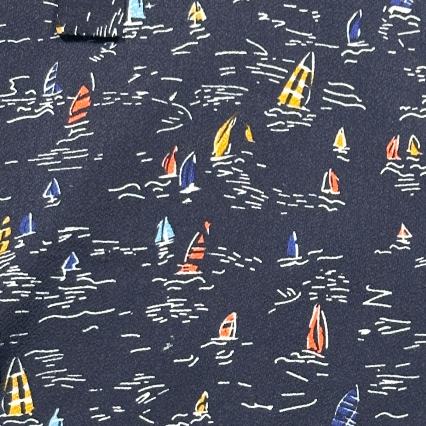 The Limited Sailboat Print Blouse Lace Up 3/4 Sleeve Top Nautical M