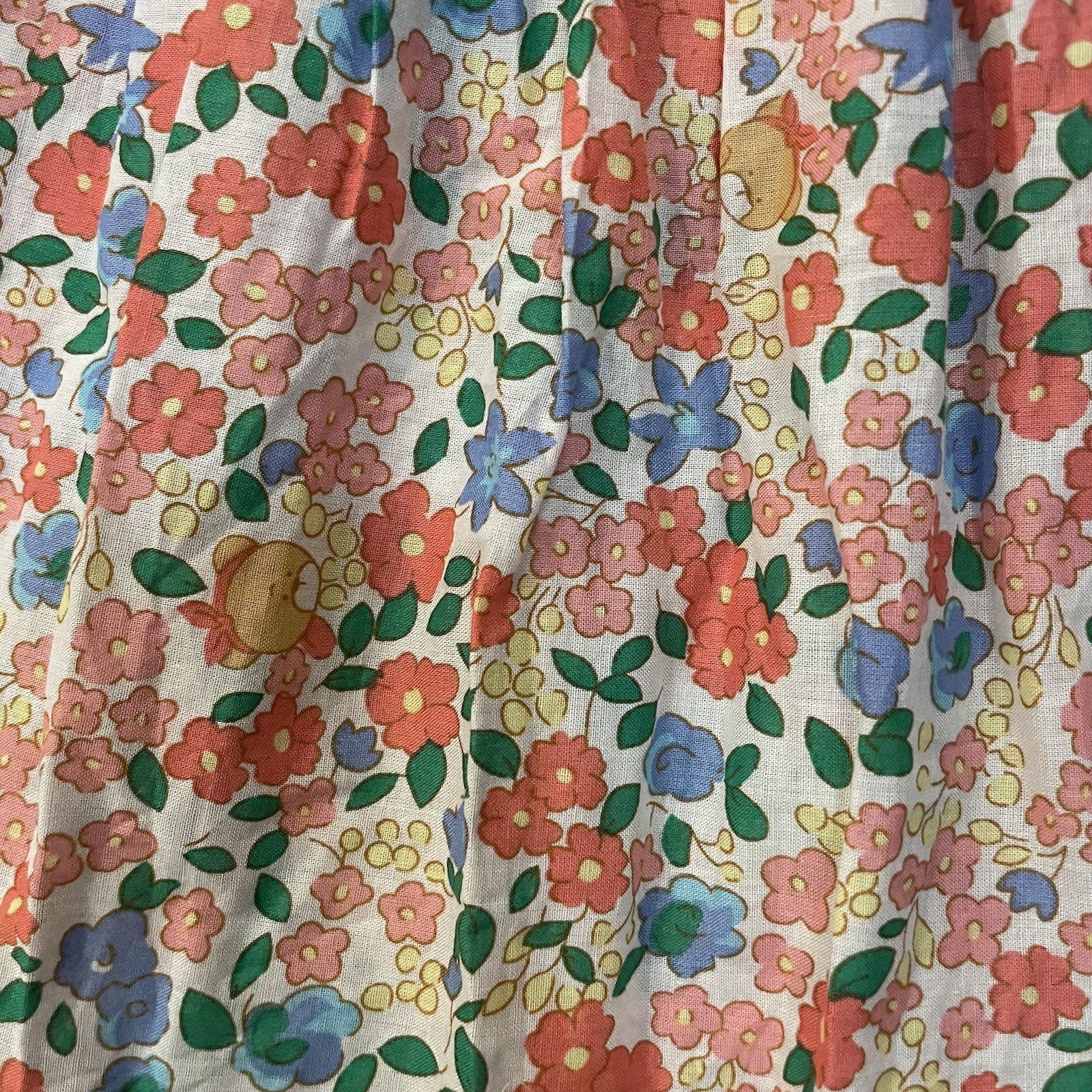 Hello Molly “So Particular” Floral Maxi Skirt Prairie Cottage Teddy Bear XS $85