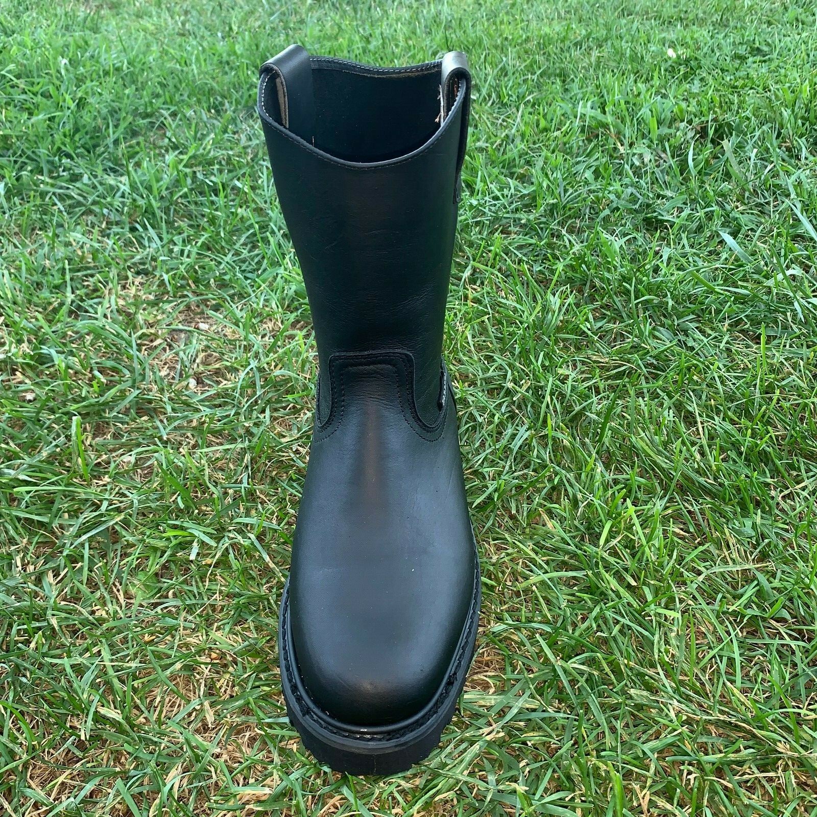 Bota Trabajo Mens Work Boots Pull On Leather Brown-Black oil water resistant 310