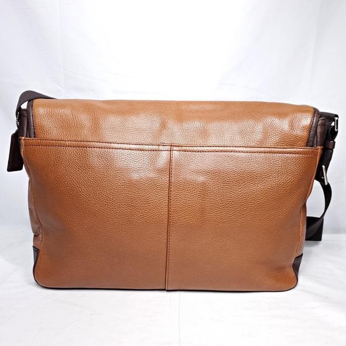 COACH CAMDEN Pebbled Smooth Leather Messenger Bag 3a