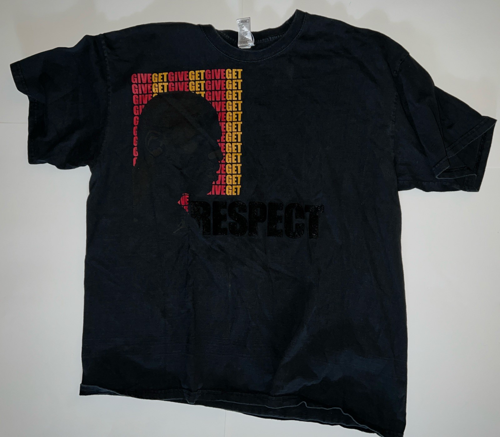 Air Jordan Respect Black Silver T-Shirt Basketball Print size XXXL 3x Brand