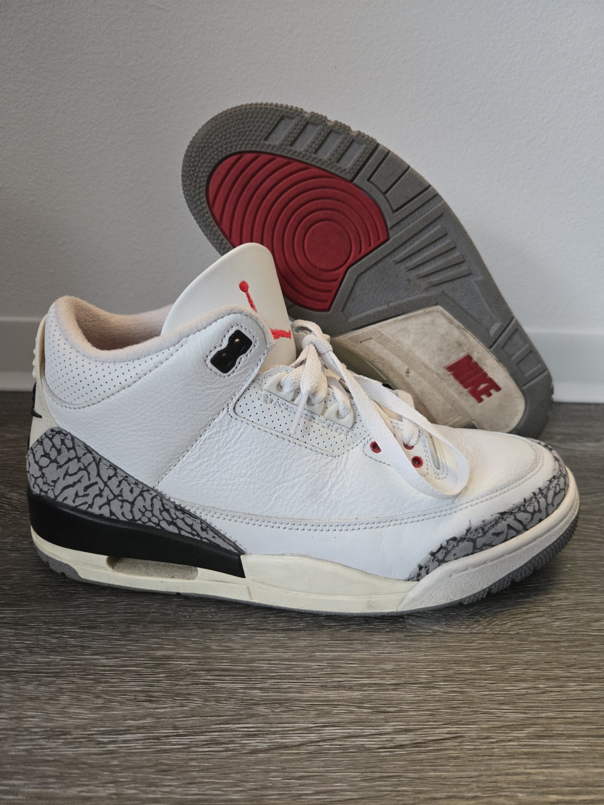 Nike Air Jordan 3 Retro White Cement Reimagined Sneakers Men’s Size 8.5 No Box