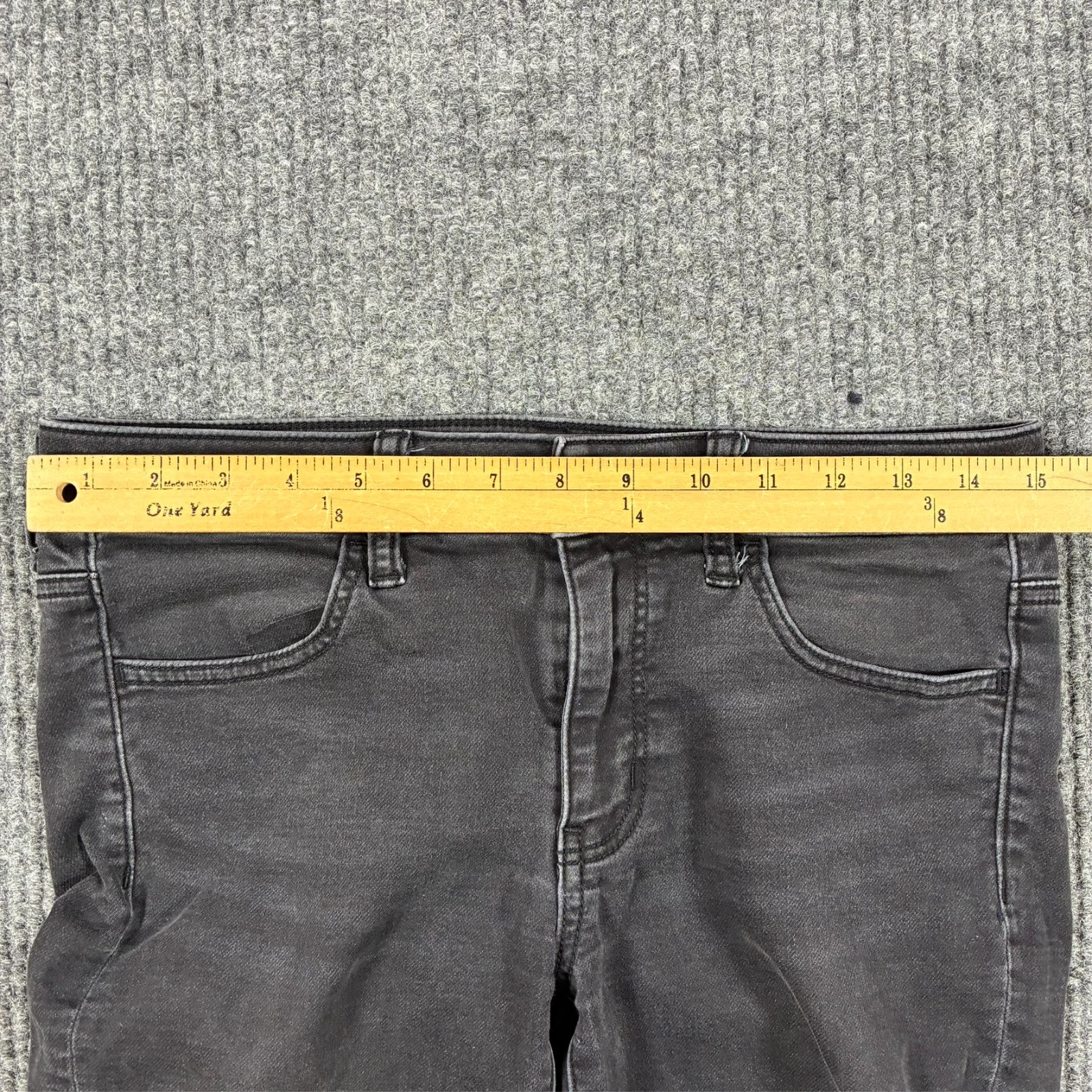 American Eagle Jegging Womens Size 8 Regular Black Denim Super Stretch Low Rise