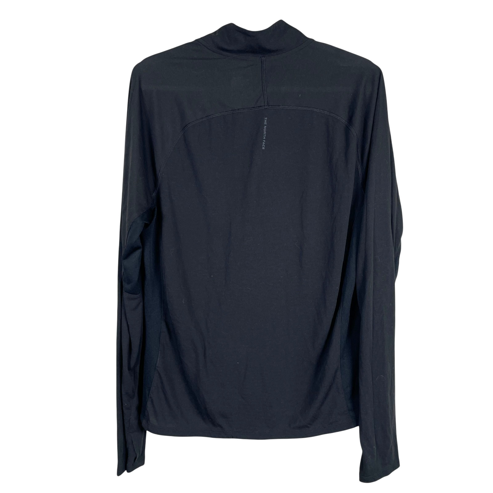 North Face Essential 1/4 Zip Pullover Mens M Black Running Breathable Reflects