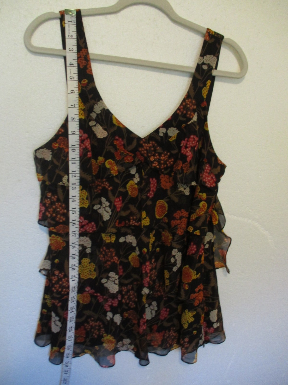 Dorothee Bis Silk Outer/Poly Lined Sleeveless Top – Size 12 – Hidden Side Zipper