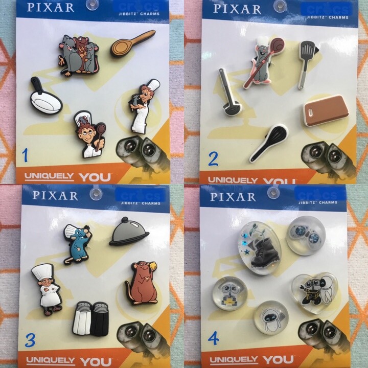 Crocs Handmade jibbitz 5pc Disney Pixar Ratatouille Wall E Shoe charms Set 6