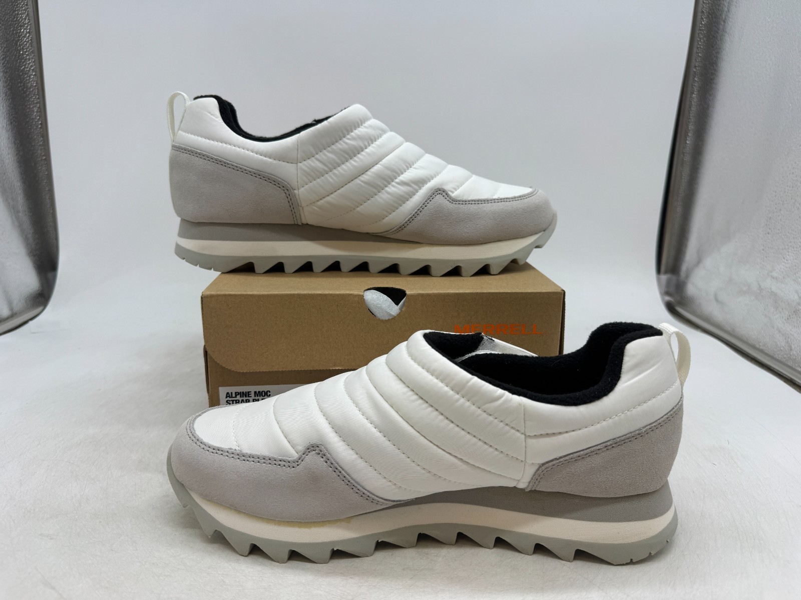 Merrell Alpine Moc Strap Polar Comfort Shoes Womens White Blanc Casual – 9.5