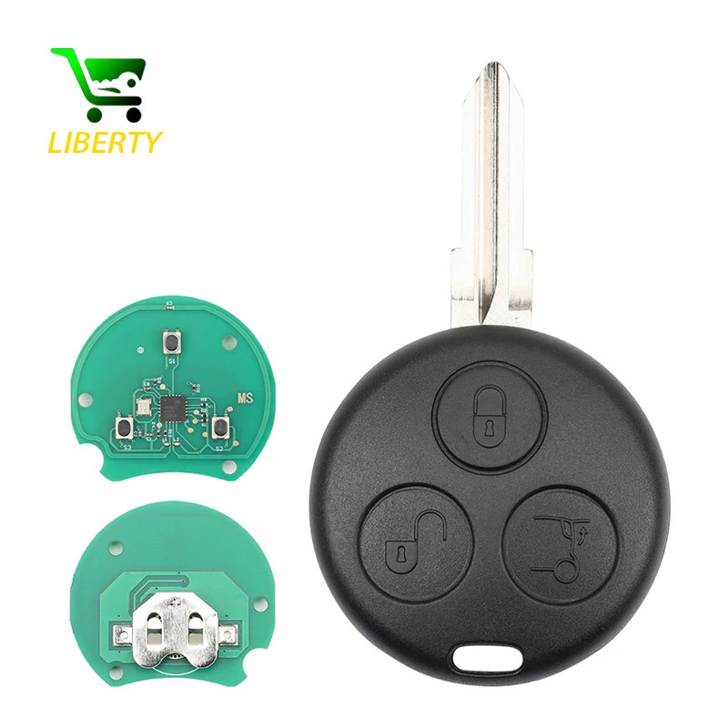 Liberty 3 Button 433MHz Car Remote Key for Mercedes Benz Smart Fortwo 450