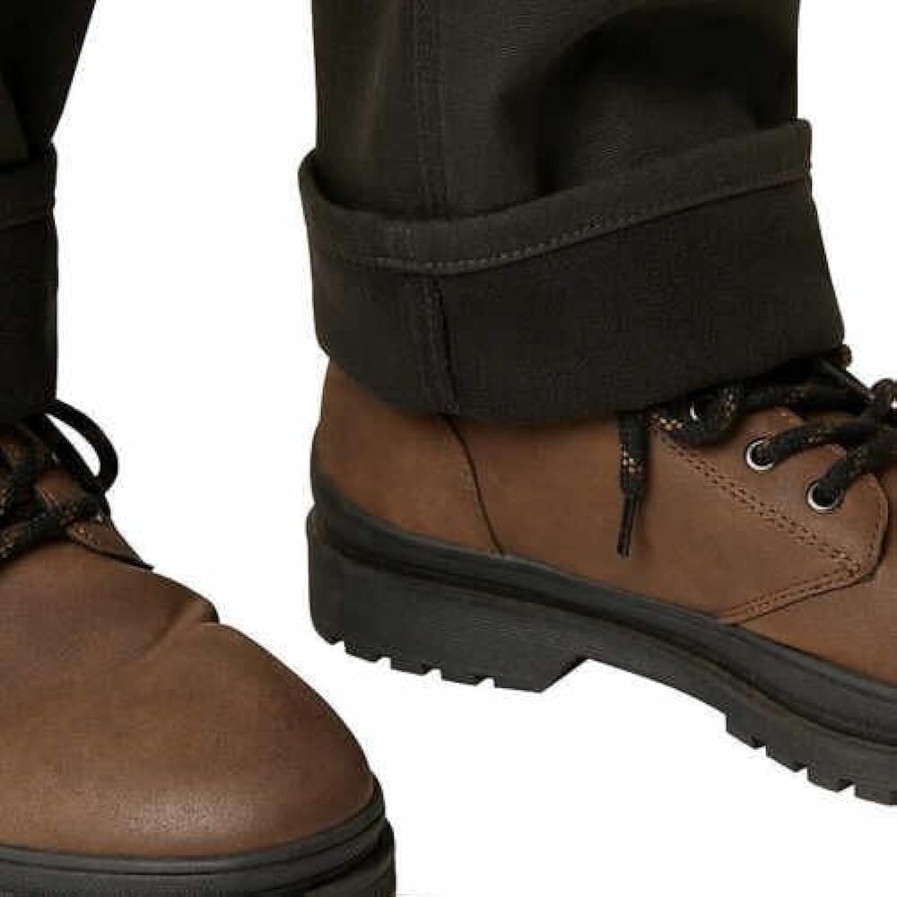 Weatherproof Men’s Reg Fit Fleece-Lined Stretch Canvas Pants, Moon Shadow 40×32