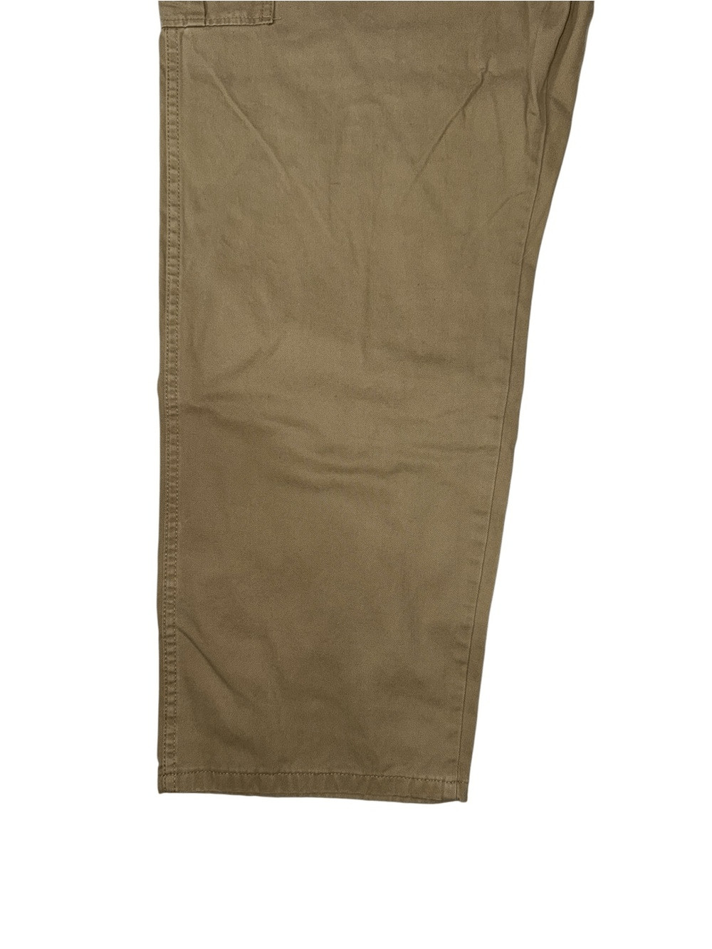 Wrangler Solid Tan Cargo 100% Cotton Pants Relaxed Fit size 46 x 32