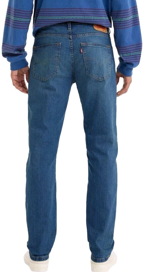 Levi’s 511 Men’s Slim Fit Stretch Sits Below Waist Jeans, Blue, Size 32×34