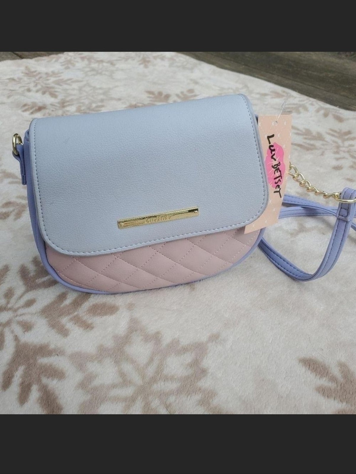 NWT Betsey Johnson LB Bri Pastel Pink and Purple Crossbody Purse
