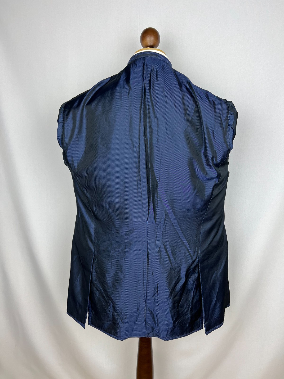 CESARE ATTOLINI Napoli Solid Navy-Blue WoolSilkLinen Sport Coat 42US52IT