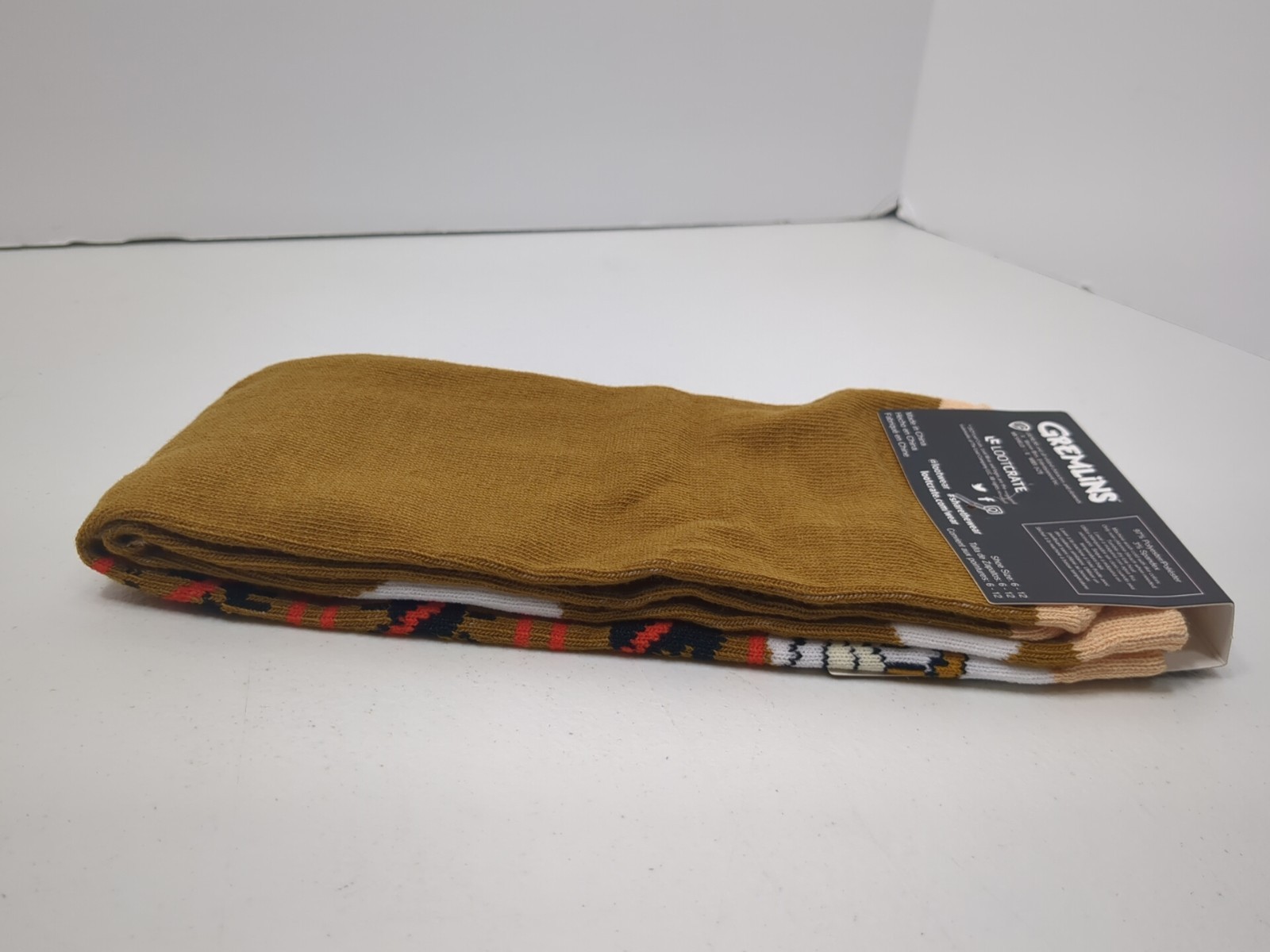 Loot Crate Wear Gremlins Rules Gizmo Mogwai Adult Crew Socks New NWT