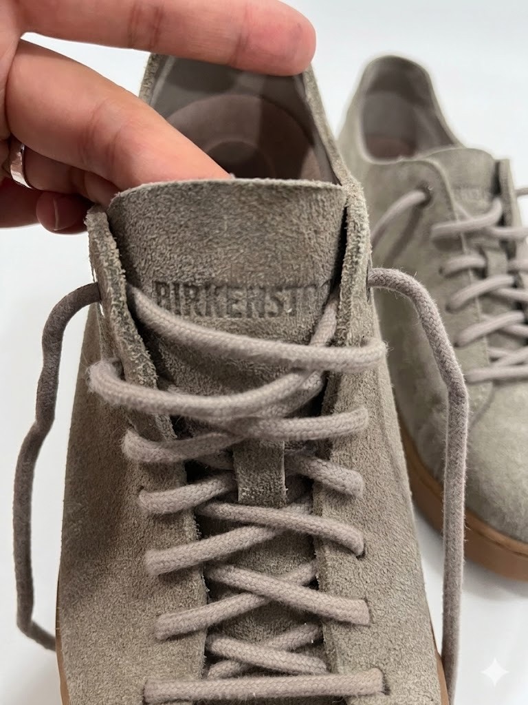 Birkenstock Bend Low Decon Womens Sneakers US 6.5 EU 37 Gray Taupe Suede Leather