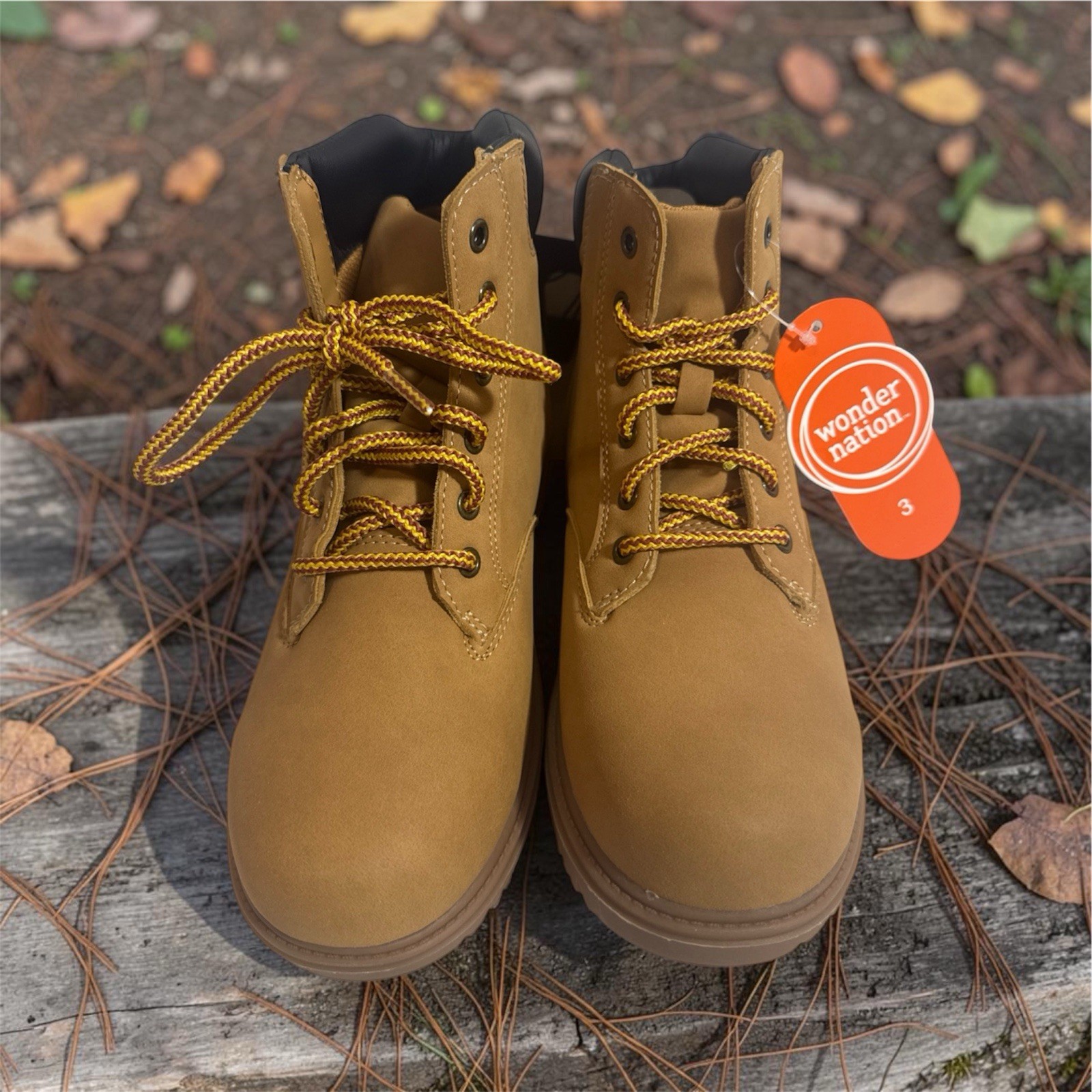 Wonder Nation Tucker Boots Boys Brown Size 3 New With Tags