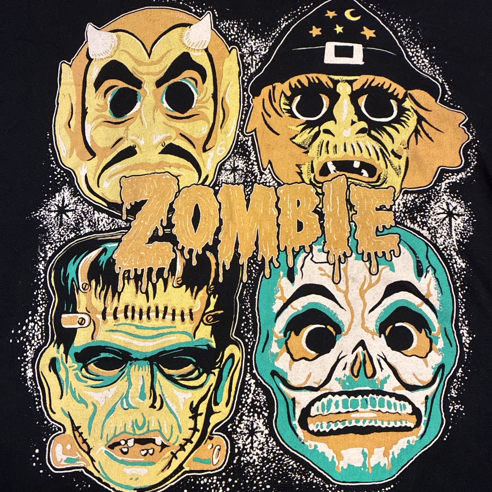 2022 Rob Zombie Halloween Masks Graphic T-Shirt (Unisex L/Black) READ DESC.