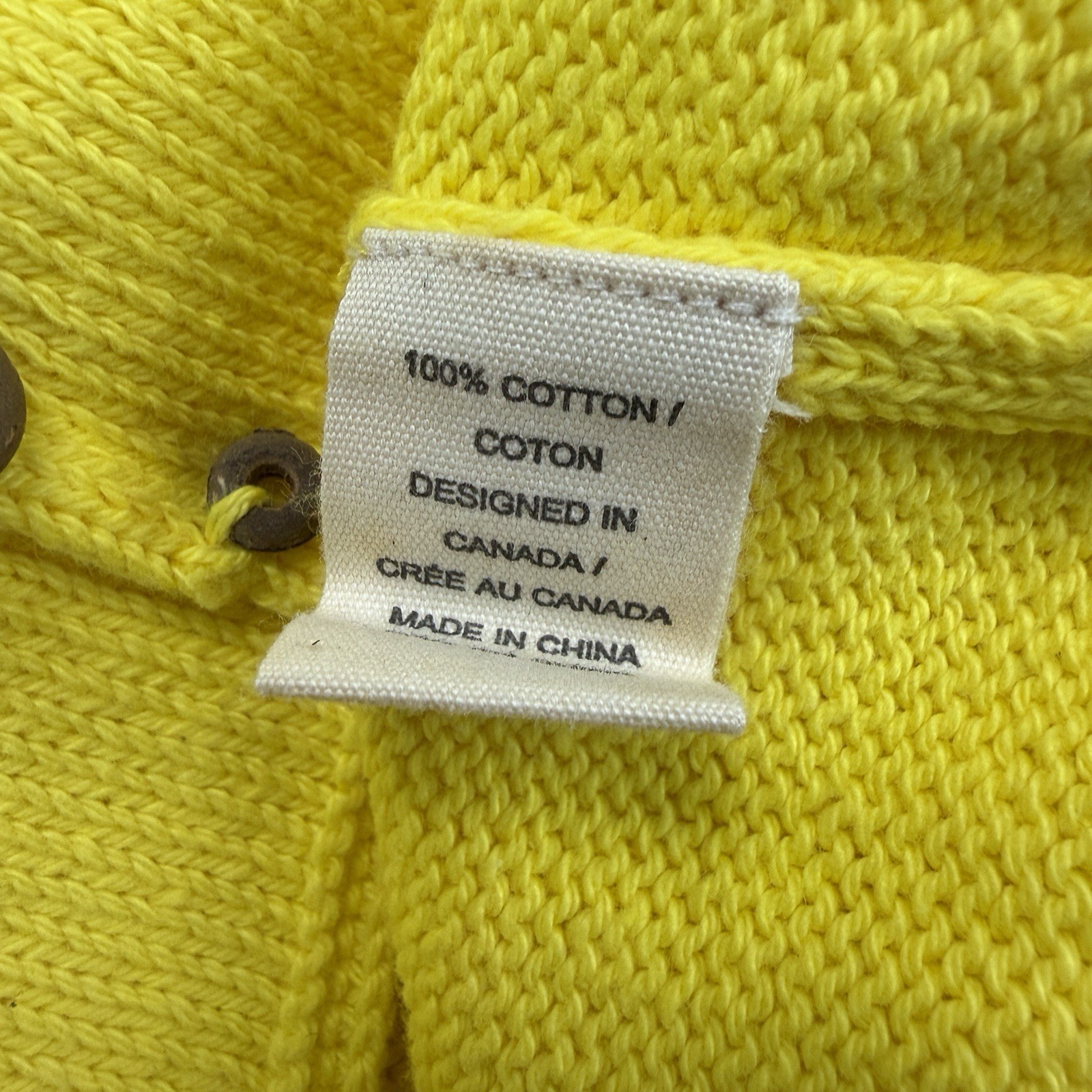 Pure Knits Neon Buddha Sweater Womens Large L Iris Pullover Electric Yellow NWT