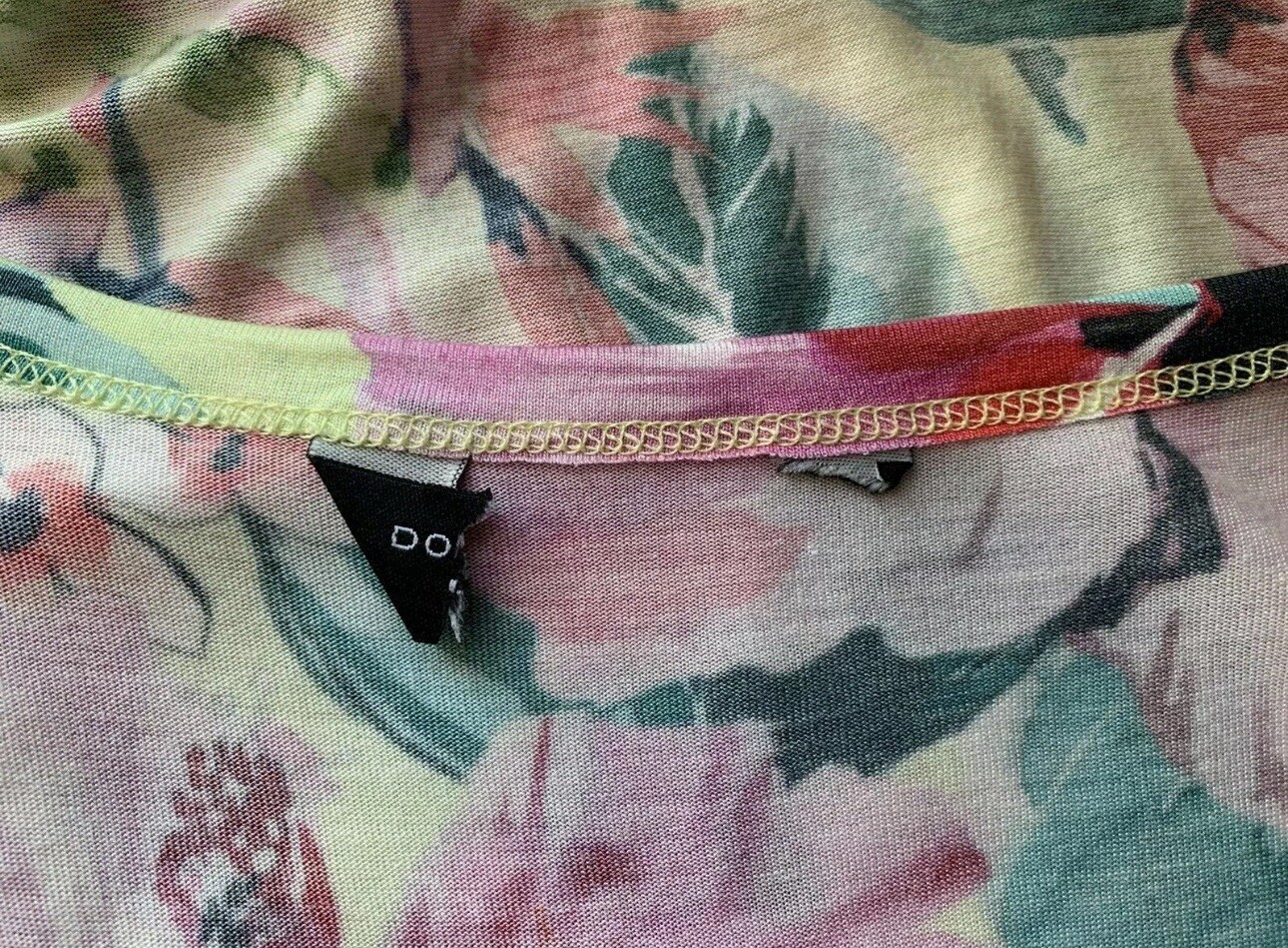Dorothy Perkins Size 12 Top Vest Stretch Sleeveless Floral Multicolour Tropical