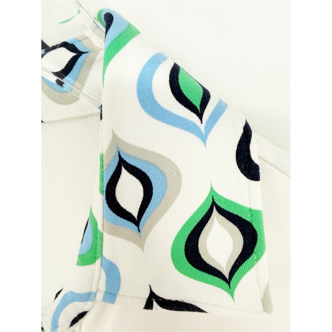 J. McLaughlin Contrast Collar Pullover Top M White