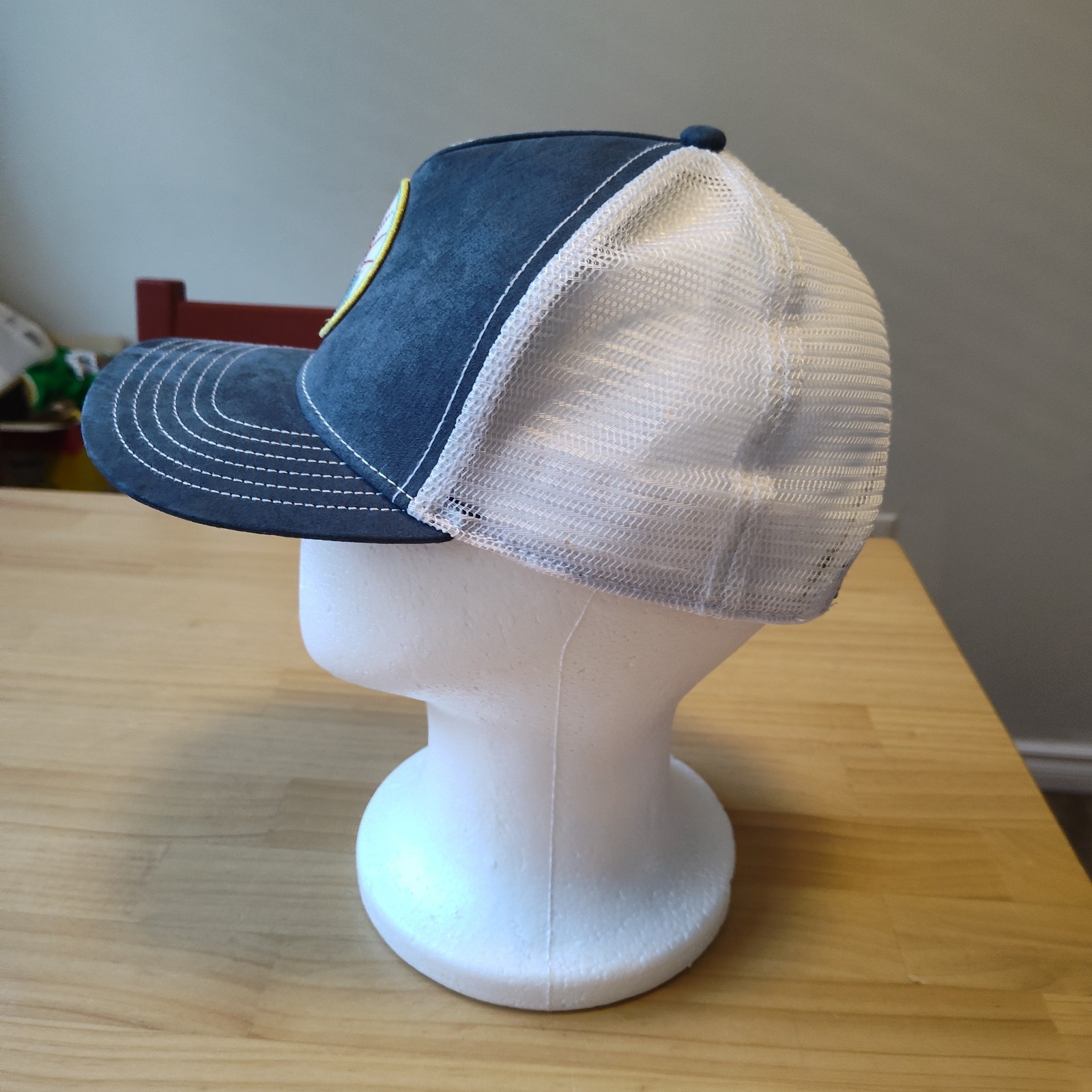 Viva Pistil Trucker Blue and White Snapback Hat Cap