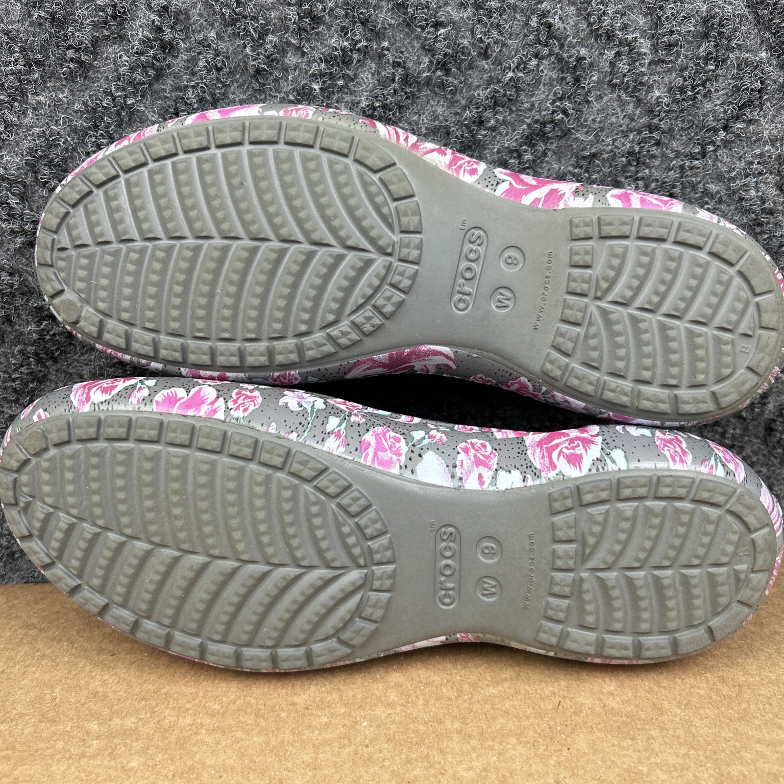 Crocs Womens Kadee Sling Back Floral Ballet Flat Size 9 Comfort Outdoor