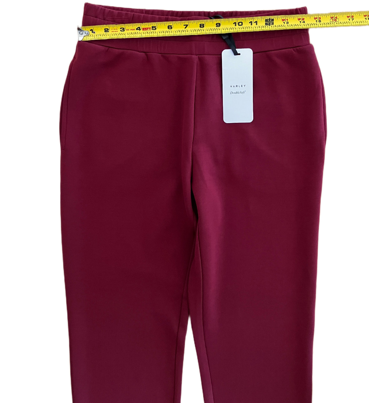 Varley Slim Cuff Pants 27.5 DoubleSoft Maroon Size S NEW