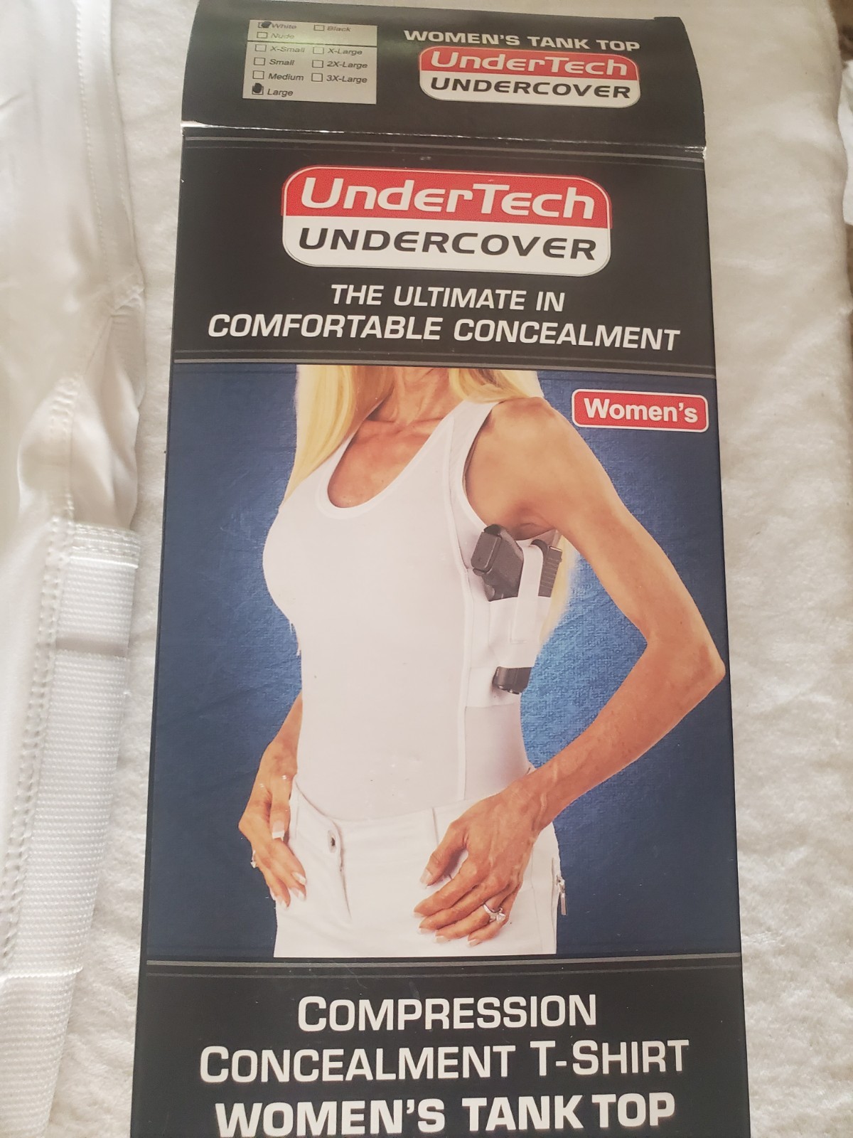 Undertech Undercover Concealment Women’s Tank Top Shirt White Size Large