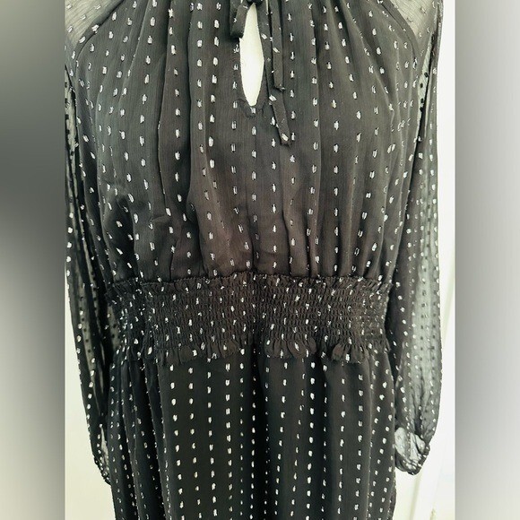 NWT Old Navy Black and White Bishop Sleeve Midi Dress – XL