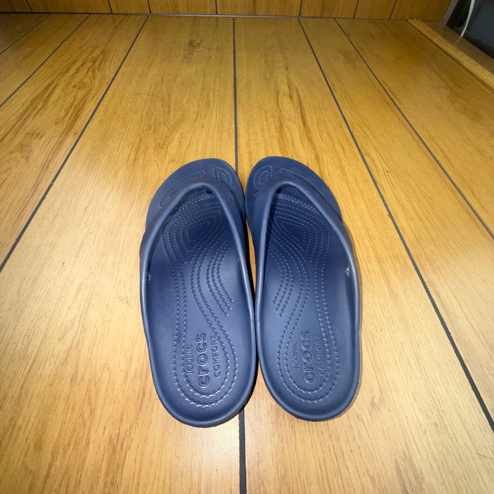 Crocs Kadee II Flip Flops Navy Blue Womens 10 Sandals 202492-410