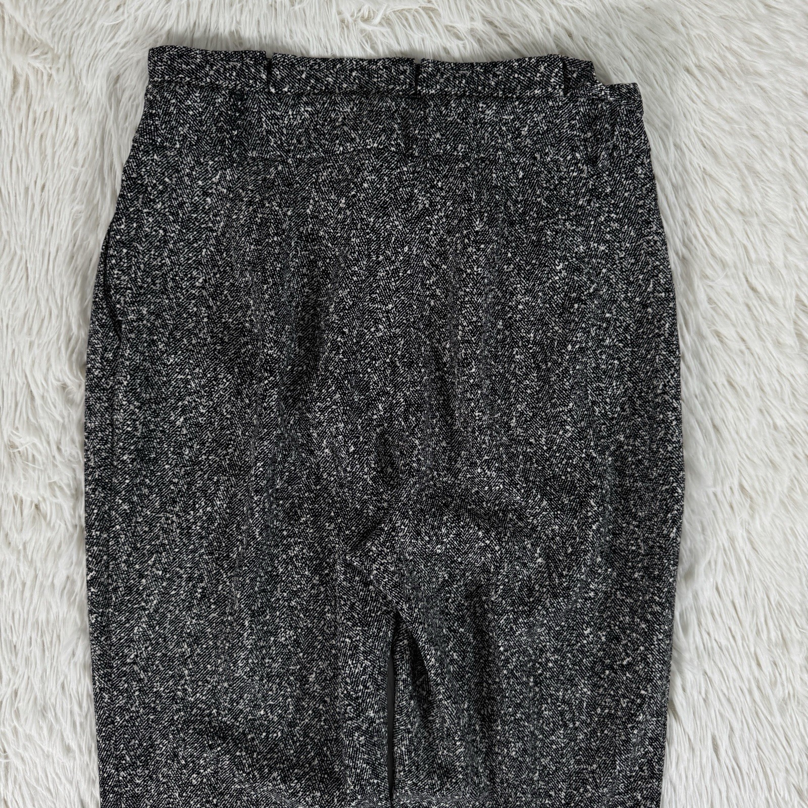 Express Black Salt & Pepper Pattern Super High-Rise Ankle Dress Pants Women’s 8L