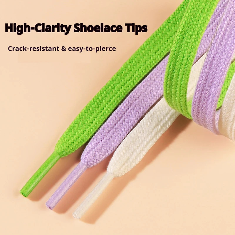 0.8 Cm Wide Unisex Solid-Color Shoelaces Flat High-Quality Cotton Shoelace Suita