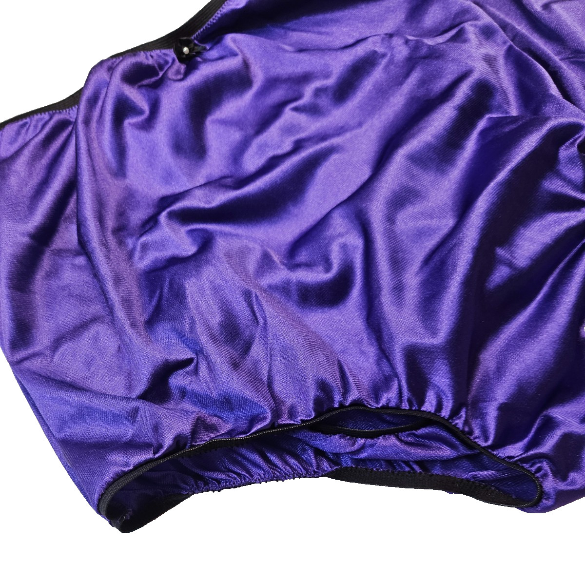 PURPLE Nylon Tricot NO LACE Bubble Bloomer & PANTY 2 LAYER 27-42 **