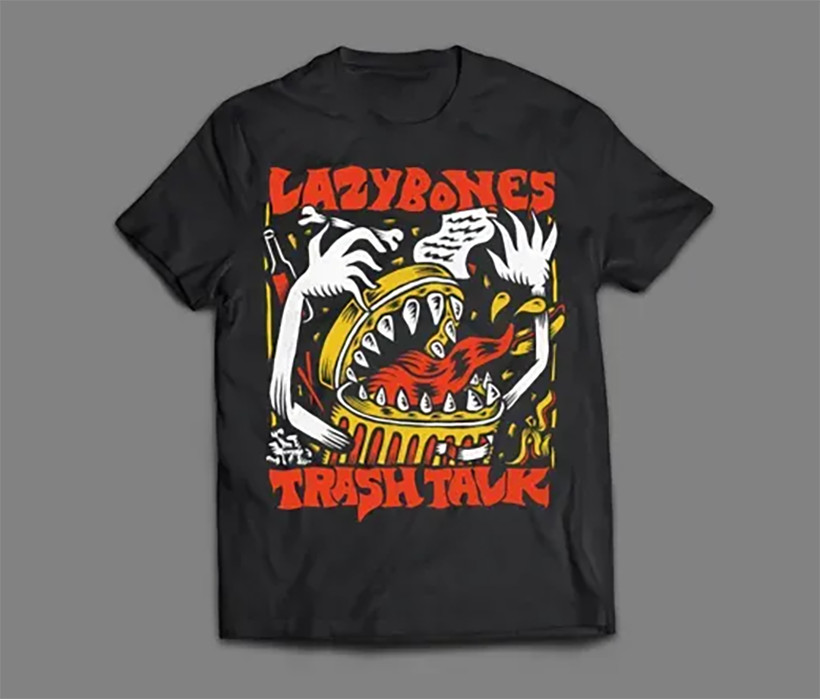 Trash Talk Lazybones T-Shirt Full Size GIft Cotton WA161