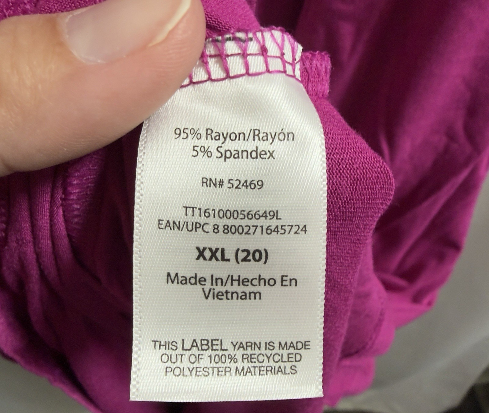 Time and Tru Sleeveless Knit Dress with Pockets Women’s XXL (20) Berry Fun Pink