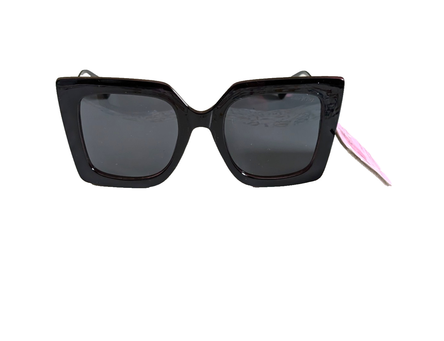 Luv Betsey Sunglasses LUV 23 172 EMB BLK Oversize Black, Purple / Heart Stone