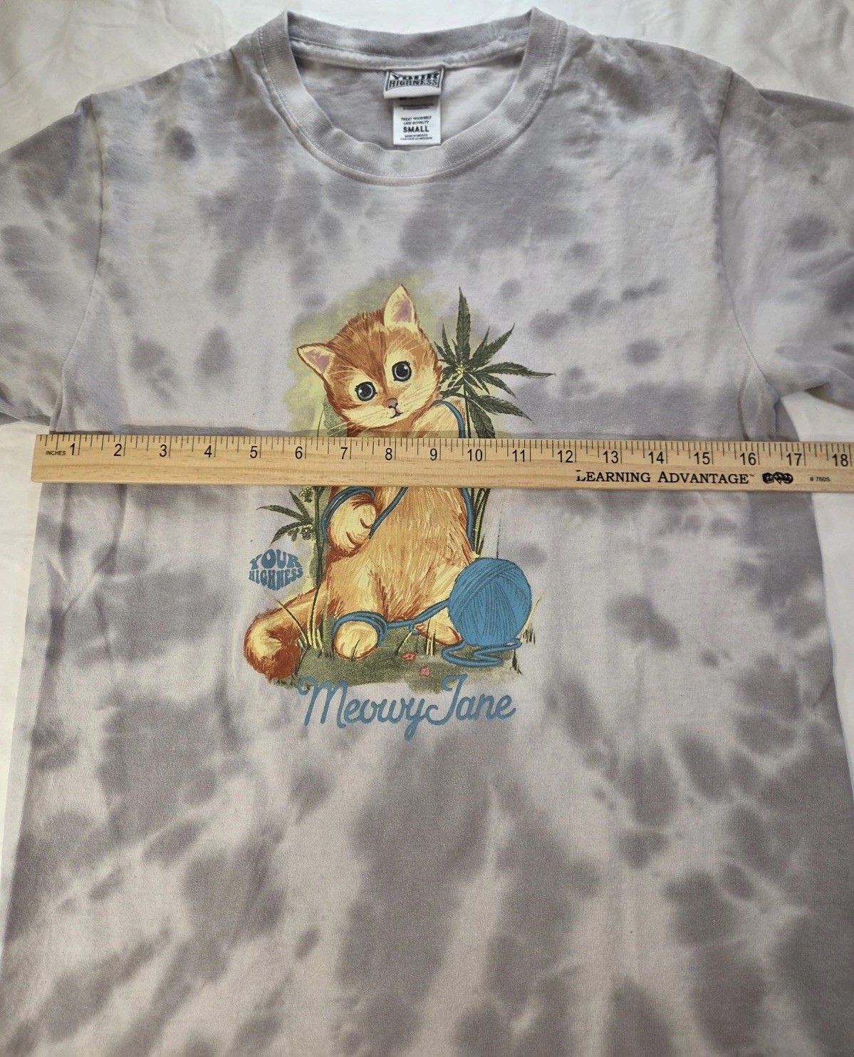 Your Highness Meowy Jane Graphic Tie-Dye T-Shirt Women’s Small