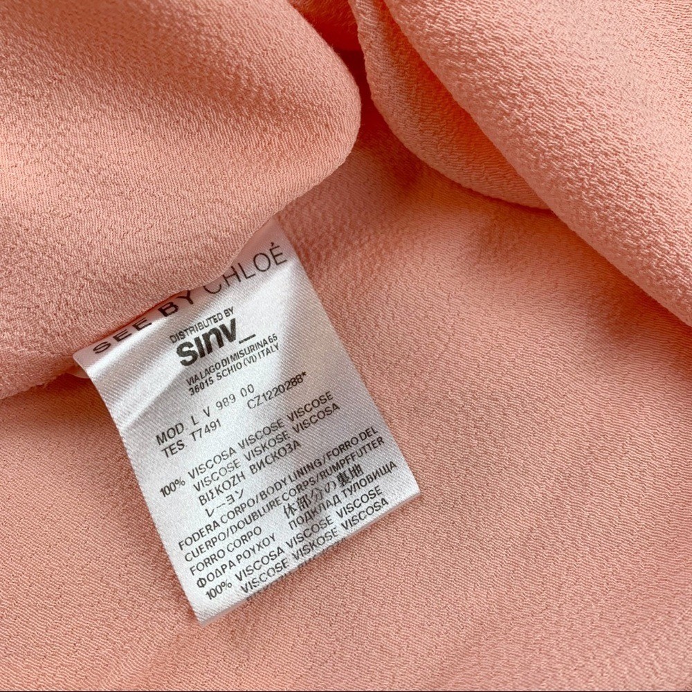 See by Chloe short sleeve skater mini dress in orange women size 4