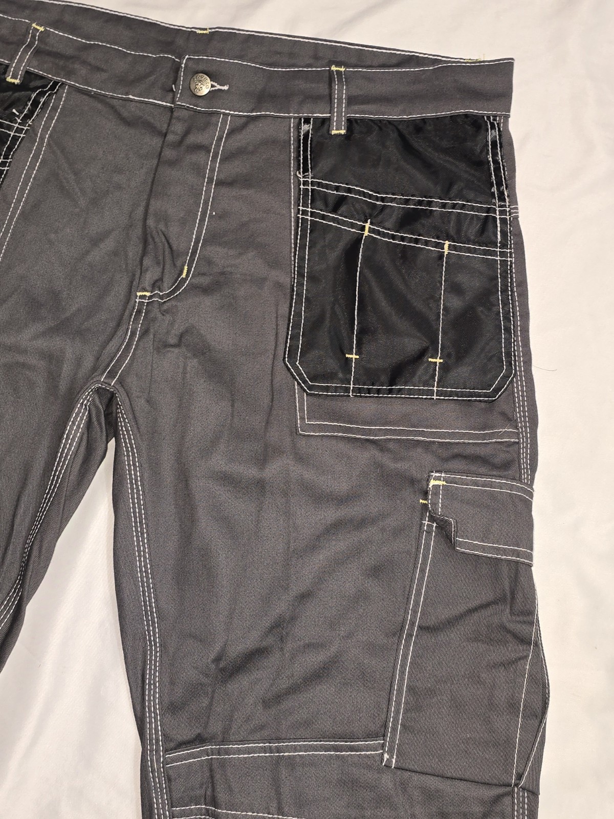Men’s Construction Pants Utility Carpenter Cordura Knee Reinforced Trousers 38
