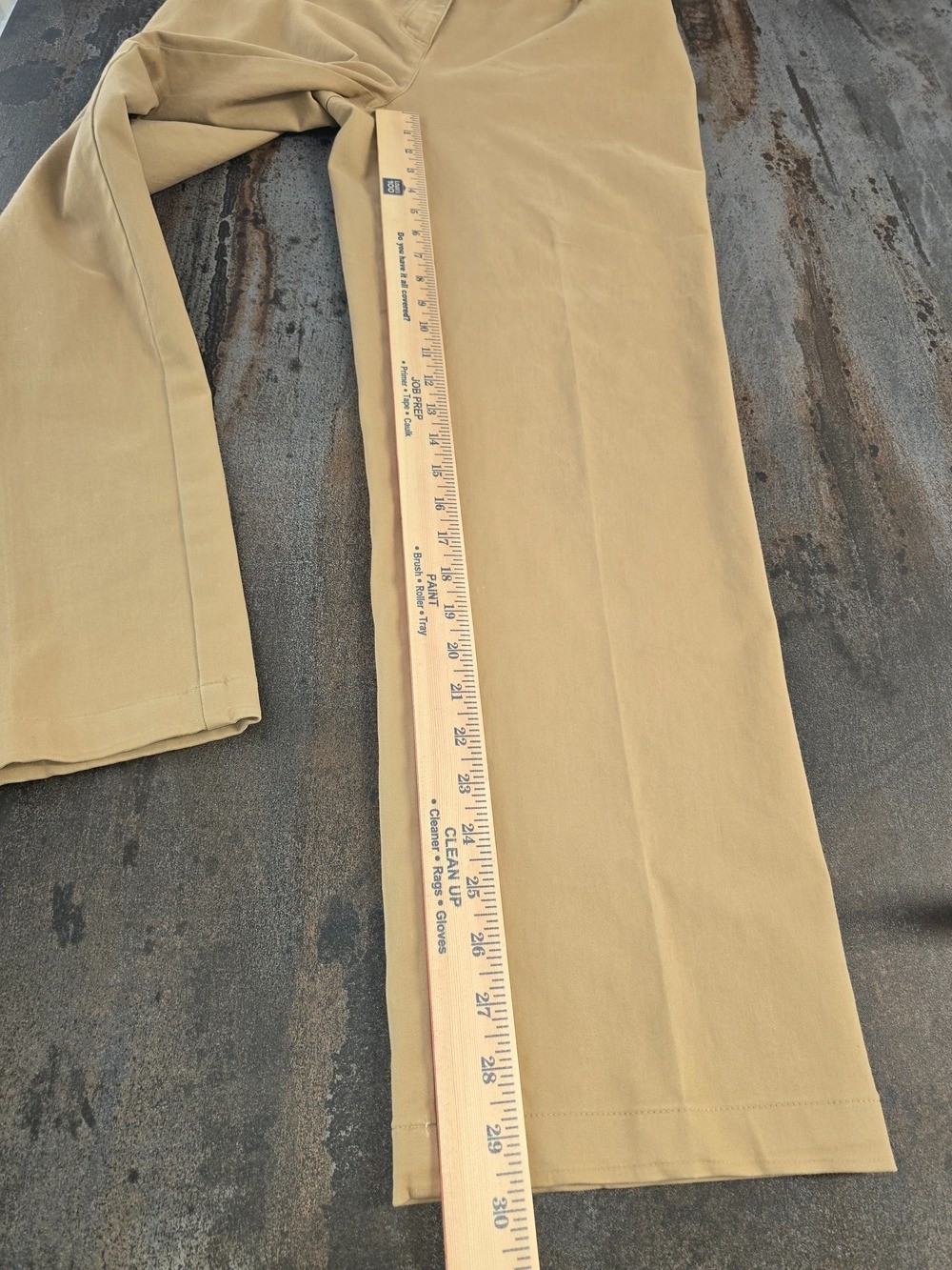 Talbots Neutral Beige Wide-Leg Pants Stretch Cotton Size 8 Business Causal