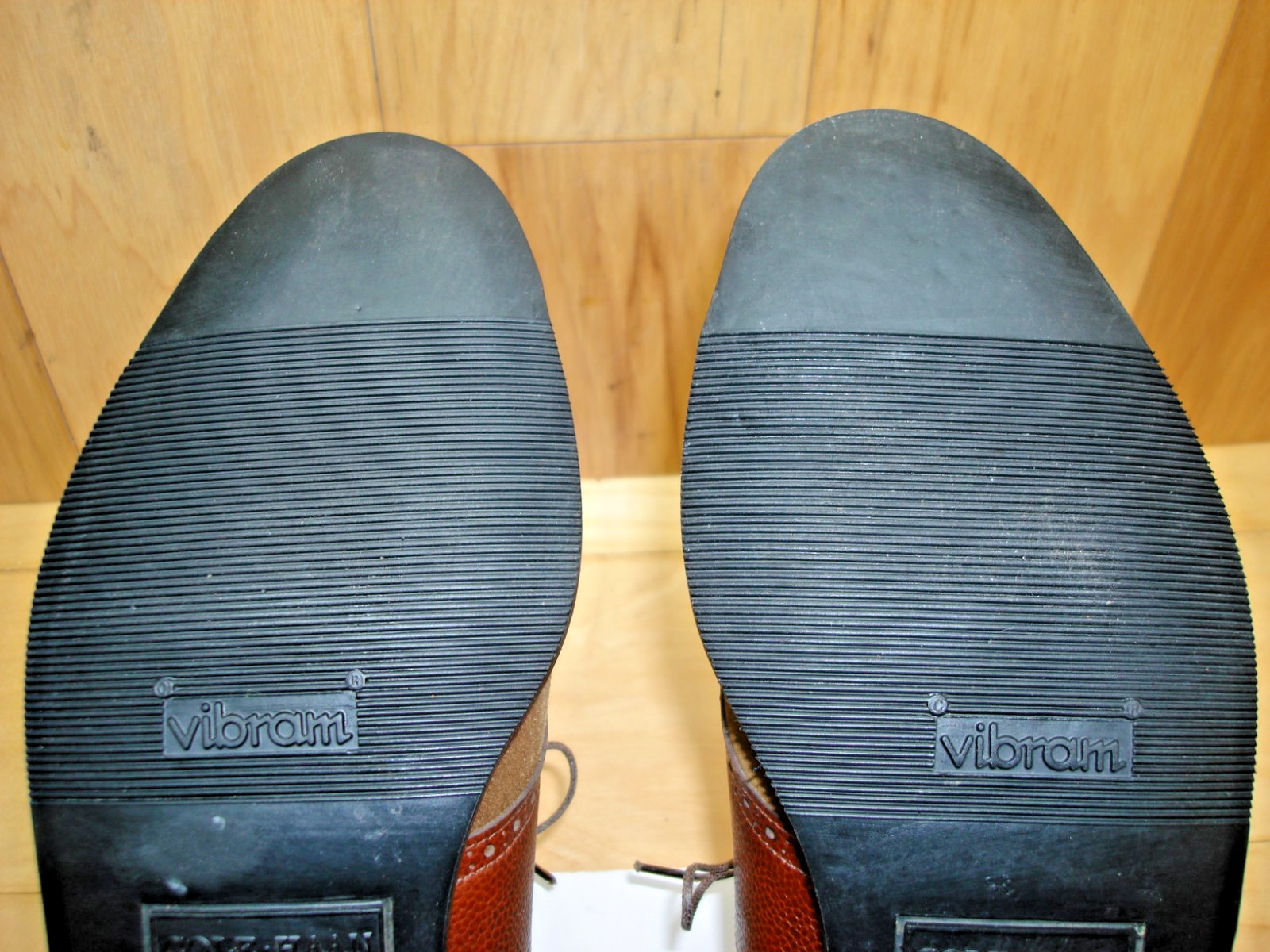 Men’s 8.5 D COLE HAAN Brown Suede Leather Saddle Oxford Shoes US MADE Vibram