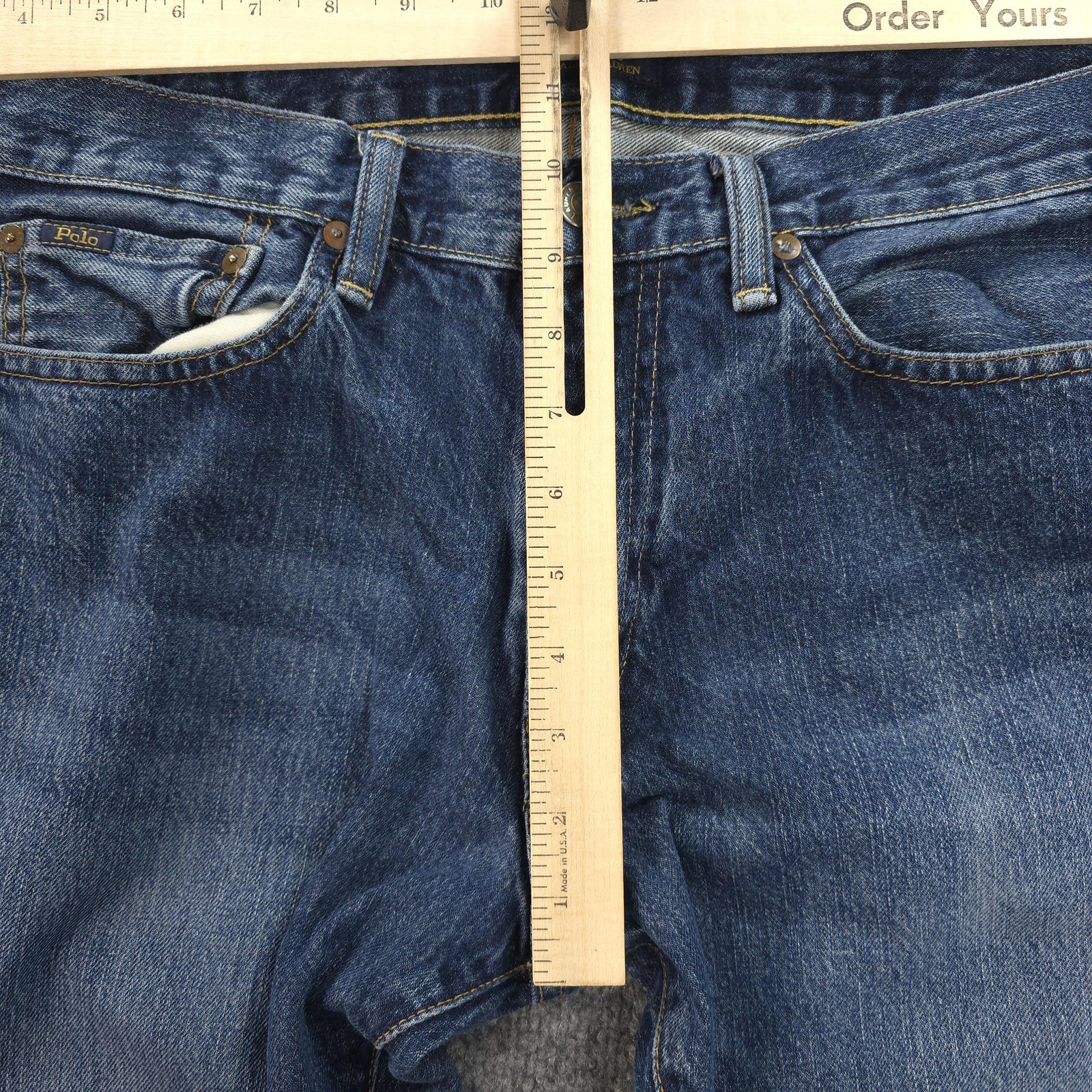Polo Ralph Lauren Jeans Mens 34×32 Blue Varick Slim Straight Denim Casual Prep