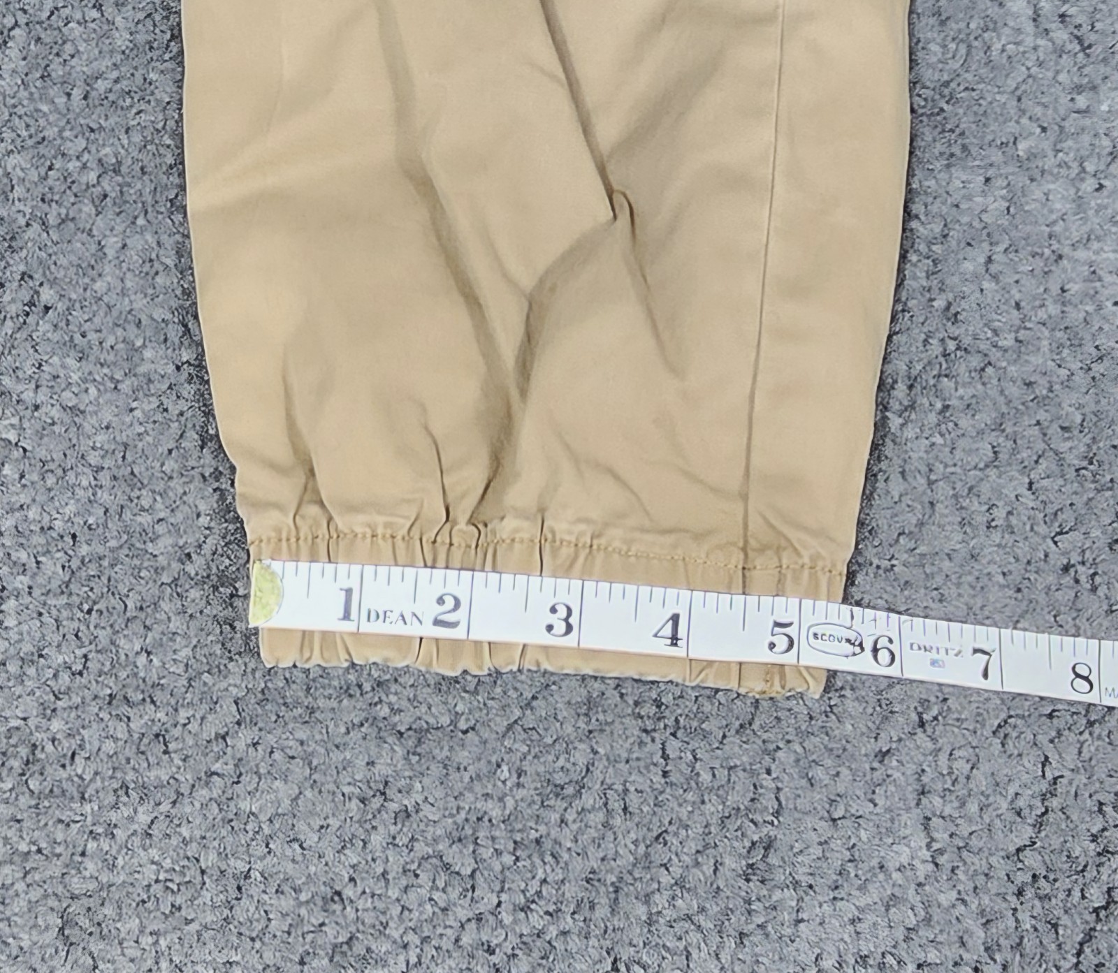 Men’s Jogger Pants Size S 28-30 Khaki “2 PACK” Twill Elastic Waist No Boundaries