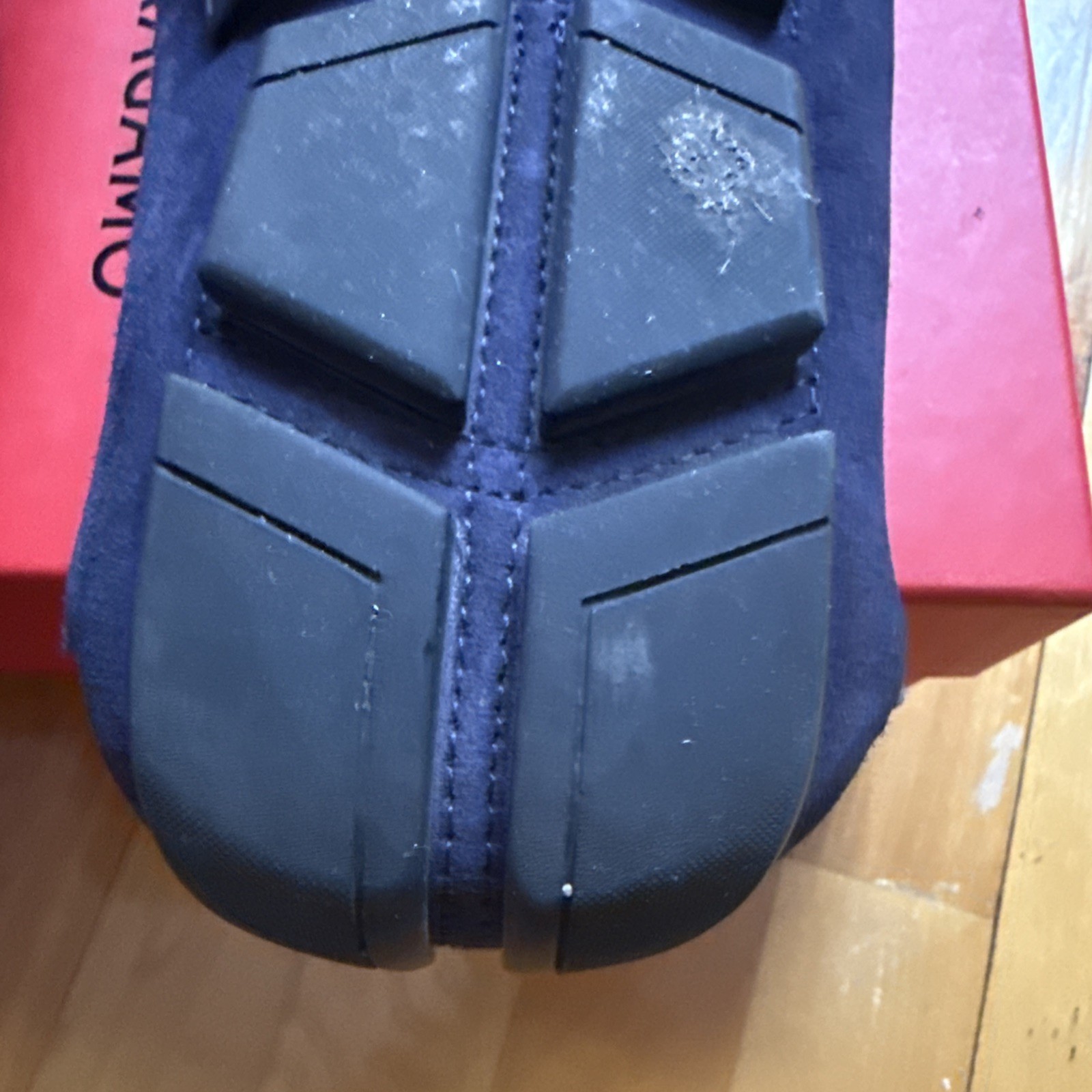 Salvatore Ferragamo Men’s Shoes, Moccasin Dark Blue US Size 12 with box